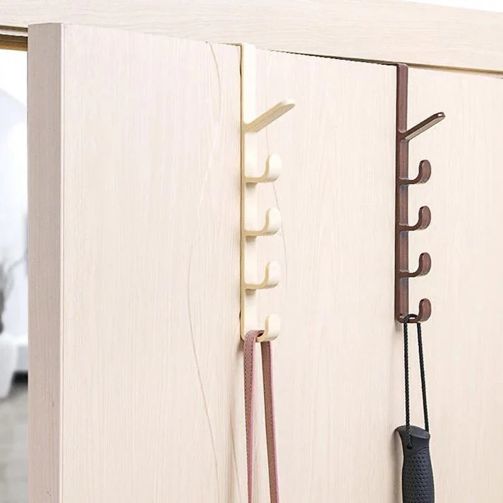 Over The Door Organizer Hanger Rack with 5 Hooks (Pack of 4)