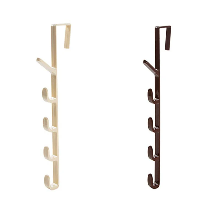 Over The Door Organizer Hanger Rack with 5 Hooks (Pack of 4)