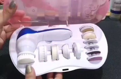 11 in 1 Portable Electric Facial Massager &  Body Exfoliating Scrub Machine – Your Ultimate Skincare Solution!