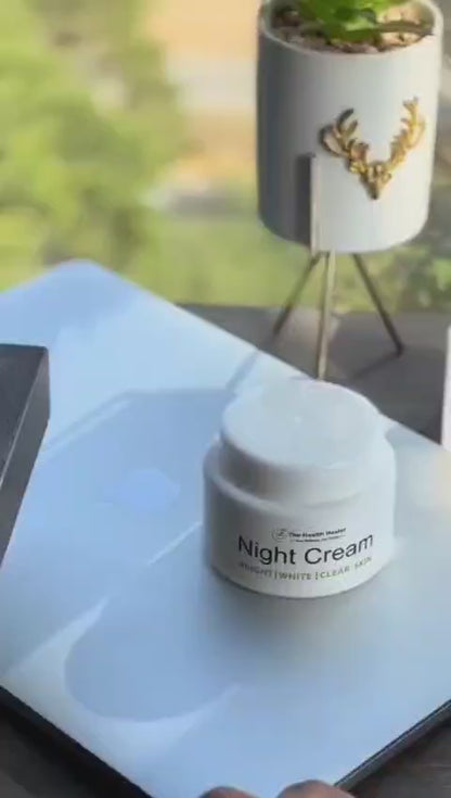 Night Cream for Bright, White, Clear Skin - For All Skin Types - The Health Healer