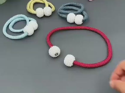 Magnetic Curtain Tiebacks/Magnetic Pearl Curtain Buckle (One Pair)