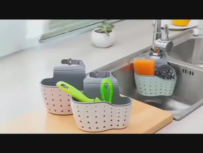 Kitchen Storage Drain Basket Soap Sponge Holder