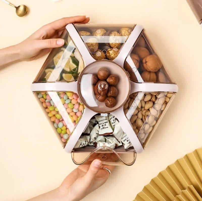 Flower-Shaped Multi-Compartment Snack Box – Stylish & Practical Snack Storage