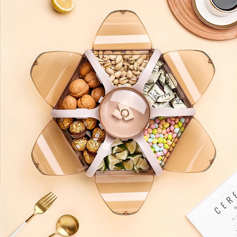Flower-Shaped Multi-Compartment Snack Box – Stylish & Practical Snack Storage