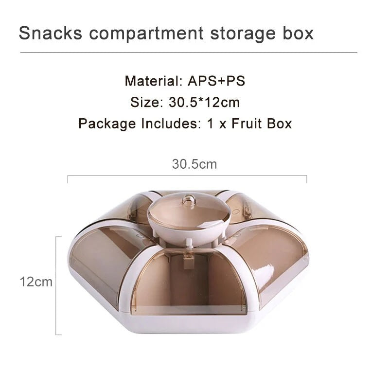 Flower-Shaped Multi-Compartment Snack Box – Stylish & Practical Snack Storage