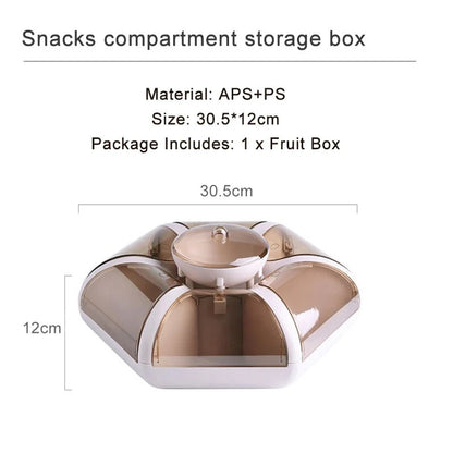 Flower-Shaped Multi-Compartment Snack Box – Stylish & Practical Snack Storage